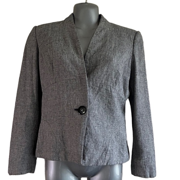 𝅺Calvin Klein Grey Women’s Blazer • Used • Size: 8​ - Picture 1 of 7